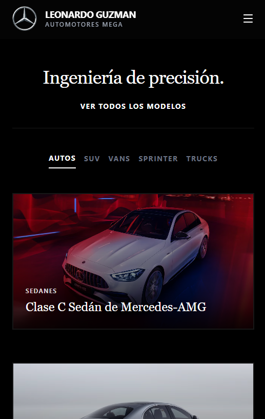 Listado por categoría en mobile